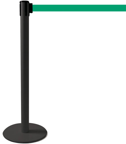 TSP202G - colonnina SAFE IN modello PLUS nera opaca con nastro VERDE