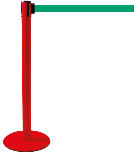 TSP203G - colonnina SAFE IN modello PLUS colore rosso con nastro VERDE