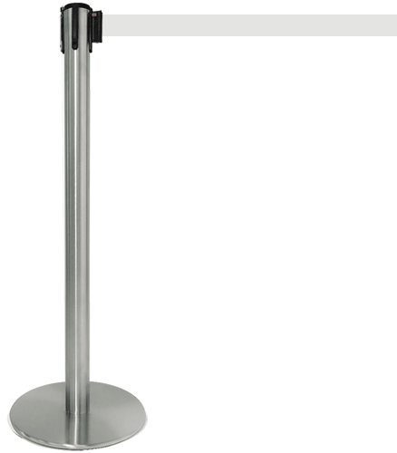 TSP206W - colonnina SAFE IN modello PLUS in acciaio cromato lucido nastro BIANCO