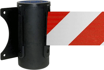 TST300RW - testina a muro SAFE IN nera nastro 3 mt BIANCO/ROSSO