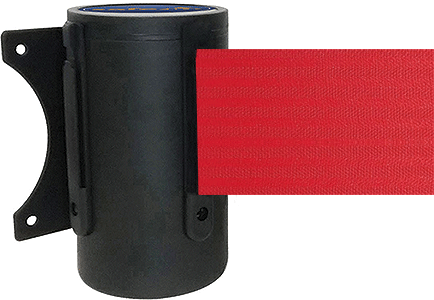 TST400R - testina a muro SAFE IN nera nastro 4 mt ROSSO