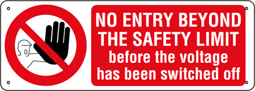 YE1820K - Sign prohibition NO ENTRY BEYOND...