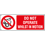 YE1835K - Sign prohibition DO NOT OPERATE ..