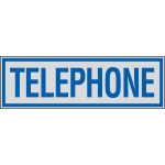 YE96661 - Label silver TELEPHONE