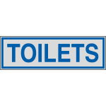 YE96662 - Label silver TOILETS