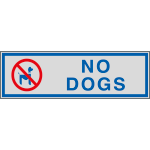 YE96670 - Label silver NO DOGS