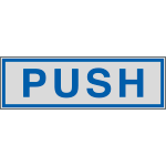 YE96681 - Label silver PUSH