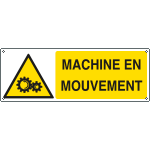 YF1765K - Sign hazard MACHINE EN MOUVEMENT