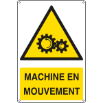 YF1765X - Sign hazard MACHINE EN MOUVEMENT