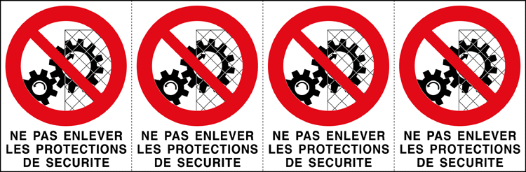 YF95208B - Sheet n.4 label NE PAS ENLEVER LES ....