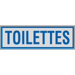 YF96662 - Label silver TOILETTES