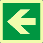 [EL15104KS] EL15104KS - Etichetta emergenza freccia a destra solo simbolo EN ISO 7010
