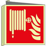 [EL15115BIWA] EL15115BIWA - Cartello bifacciale solo simbolo EN ISO 7010 luminescente