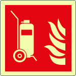 [EL15165XA] EL15165XA - Cartello antincendio estintore carrellato EN ISO 7010 F009
