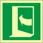 [EL15221KP] EL15221KP - cartello PVC apertura a spianta sinistra  EN ISO 7010