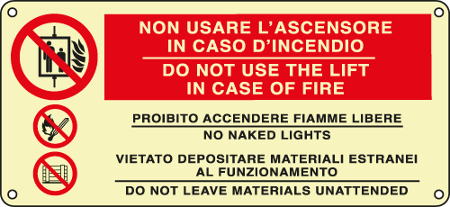 [EL16140WP] EL16140WP - Cartello fotoluminescente in caso incendio ... EN ISO 7010
