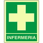 [EL20102WP] EL20102WP - cartello PVC infermeria  EN ISO 7010