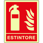 [EL20118XA] EL20118XA - Cartello luminescente Estintore UNI EN ISO 7010