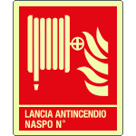 [EL20178XA] EL20178XA - Cartello luminescente lancia antincendio naspo n