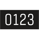 [ELAS3N] ELAS3N - etichetta distruttibile inc.laser f.to mm65x20 fondo NERO conf.100 pz.