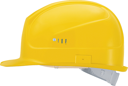 [ELE08Y] ELE08Y - Elmetto SuperBoss 9750 col.giallo fori aerazione laterali chiudibili