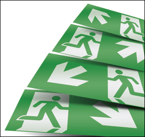 [EXI53164] EXI53164 - kit 4 pittogrammi x identif.scale x EXIWAY SMARTLED versione soffitto