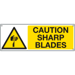 [EYE172201K] EYE172201K - sign hazard "CAUTION SHARP BLADES" EN ISO 7010 W022