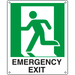 [EYE20105X] EYE20105X - Sign emergency EMERGENCY EXIT EN ISO 7010 E001