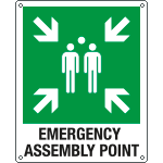 [EYE20153K] EYE20153K - Sign emergency EMERGENCY ASSEMBLY POINT EN ISO 7010 E007