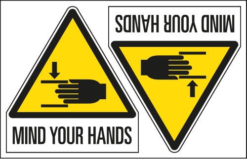[EYE95260A] EYE95260A - Sheet n. 2 label MIND YOUR HANDS EN ISO 7010