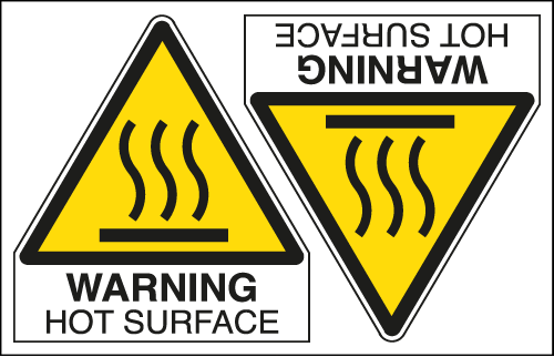 [EYE95271A] EYE95271A - Sheet n. 2 label WARNING HOT SURFACE EN ISO 7010 W017