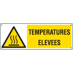 [EYF17123KS] EYF17123KS - Sign hazard self-adhes. TEMPERATURES ELEVEES EN ISO 7010 W017