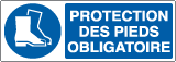 [EYF1905K] EYF1905K - Sign mandatory PROTECTION DES PIEDS OBLIGATOIRE EN ISO 7010 M008