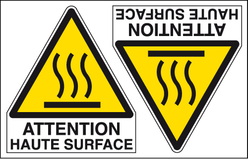 [EYF95271A] EYF95271A - sheet n.2 label ATTENTION HAUTE SURFACE EN ISO 7010 W017