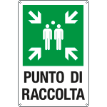 [FA5686Y] FA5686Y - cartello alluminio scatolato "PUNTO DI RACCOLTA"