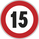 [FAR24005015] FAR24005015 - Disco  rifrangente NF 50 LIMITE VELOCITA'KM 15