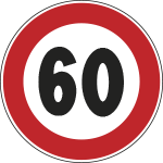 [FAR26005060] FAR26005060 - Disco  rifrangente NF 50 LIMITE VELOCITA'KM 60