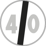 [FAR26007140] FAR26007140 - Disco  rifrangente NF 71 FINE LIMITE VELOCITA KM 40