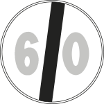 [FAR26007160] FAR26007160 - Disco  rifrangente NF 71 FINE LIMITE VELOCITA KM 60