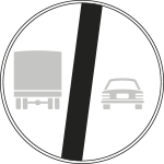 [FAR260073] FAR260073 - Cartello NF 73 FINE divieto SORPASSO 3,5t