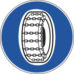 [FAR260087] FAR260087 - Disco rifrangente NF 87 CATENE per NEVE OBBLIGO