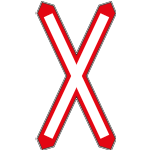 [FAR501010C] FAR501010C - Rifrangente NF 10/c CROCE S.ANDREA SEMPLICE VERTICALE