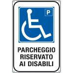 [FAR5679Y] FAR5679Y - cartello alluminio scatolato rifrangente Parcheggio riservato disabili