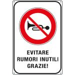 [FL5640Y] FL5640Y - Cartello  EVITARE RUMORI INUTILI