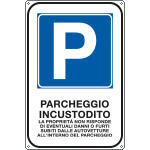 [FL5643Y] FL5643Y - Cartello  Parcheggio incustodito