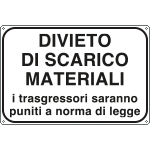 [FL5651J] FL5651J - Cartello  DIVIETO SCARICO MATERIALI