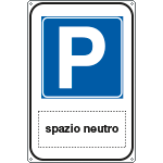 [FL5675Y] FL5675Y - Cartello Parcheggio riservato Spazio scrivibile