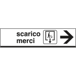 [FL6814D] FL6814D - Cartello indicazione SCARICO MERCI destra