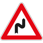 [FLR190006] FLR190006 - Cartello  NF 6 DOPPIA CURVA prima a DESTRA