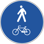 [FLR240092B] FLR240092B - Cartello NF 92b PERCORSO PEDONALE CICLABILE